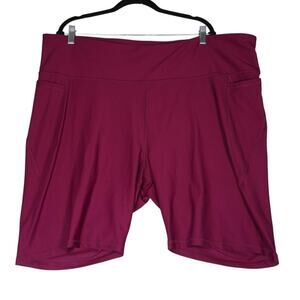 Old Navy Shorts Womens 4X Purple High Rise Powersoft Bike 8" Inseam Athletic